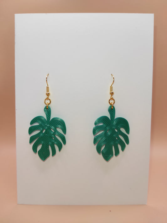 Jungle Jewels - Monstera Blad Oorbellen